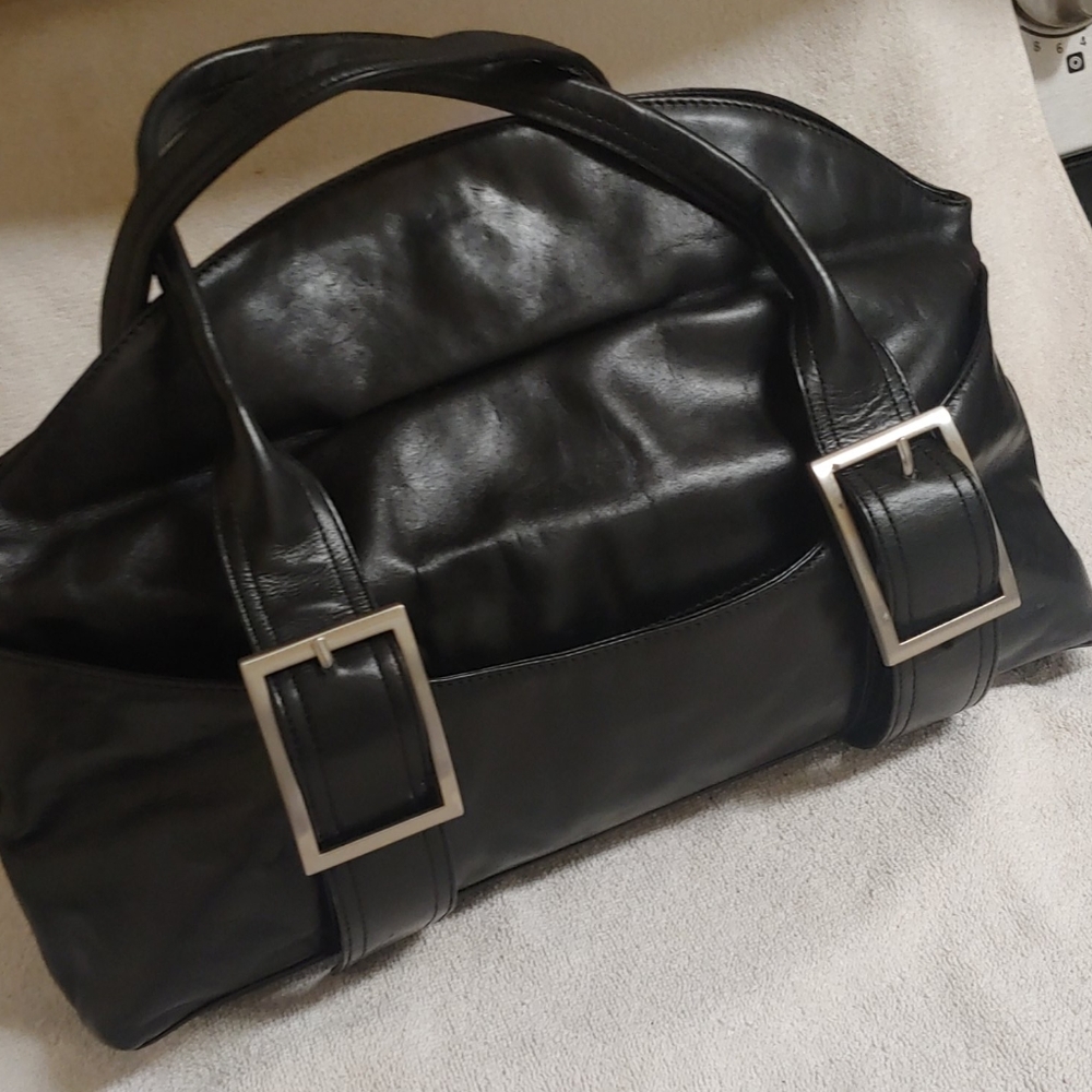 NWOT Kenneth Cole NY black leather bag - Picture 6 of 16